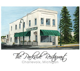 The Parkside Restaurant of Charlevoix Note Cards